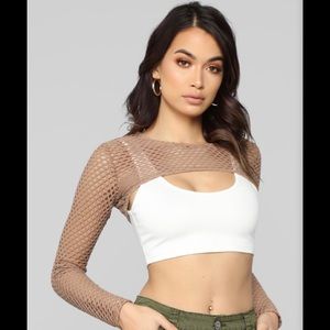 Fashion Nova Long Sleeve Crop Top